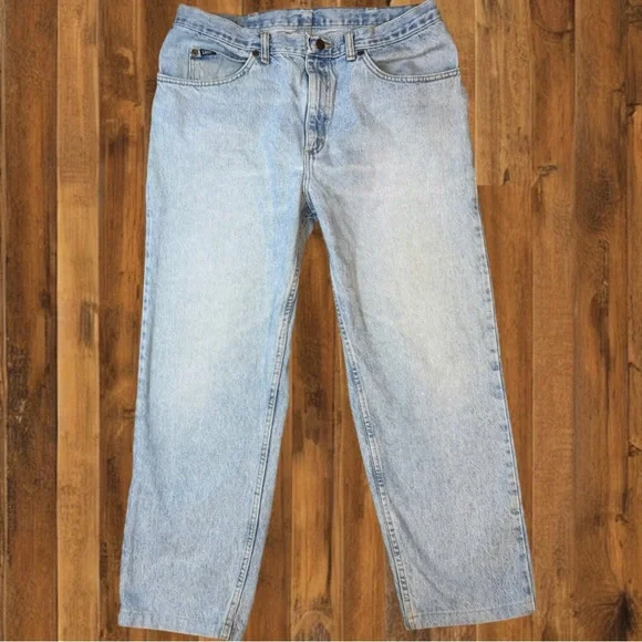 Vintage Lee High Rise Mom Jeans Light Wash Women’s 12 • Tapered Leg Denim - Picture 3 of 7